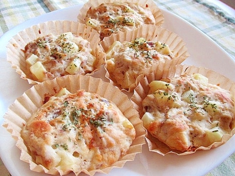 HMで簡単!甘くないツナポテマフィン♪